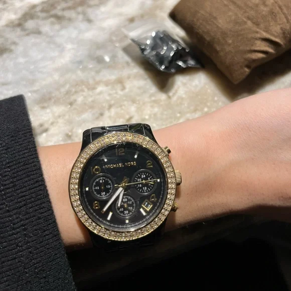 Michael Kors Accessories Michael Kors Black And Gold Womens Watch Poshmark
